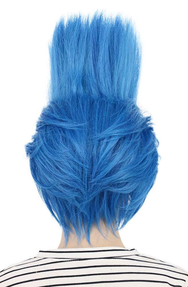 imagekarlery Kids Girls Short Straight Blue Wig Halloween Costume Wig Anime Cosplay Party WigKids