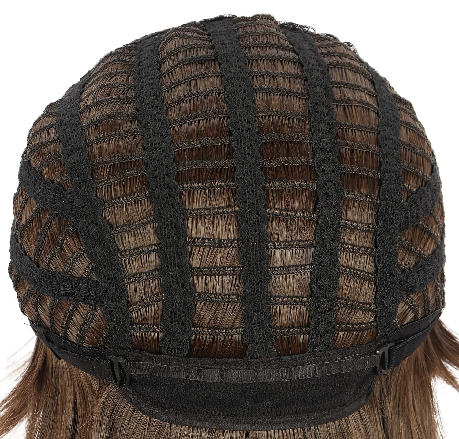 imagekarlery Long Straight Light Brown 70s 80s Disco Mullet Wig Halloween Costume Wig Cosplay Punk Rock WigBrown