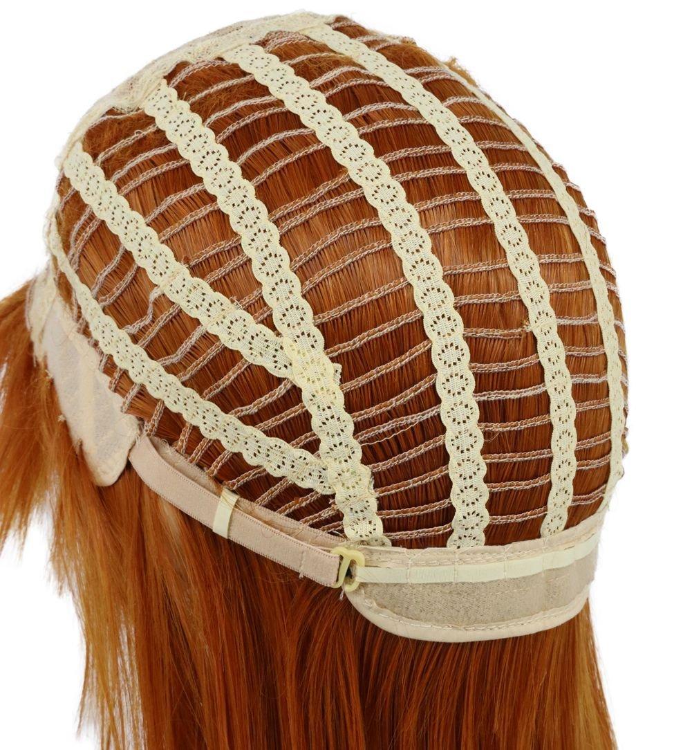 imagekarlery Men Women Long Straight Orange Ginger Mullet Wig 70s 80s Heavy Metal Rocker Punk Wig for Cosplay Event Costume Halloween PartyOrange