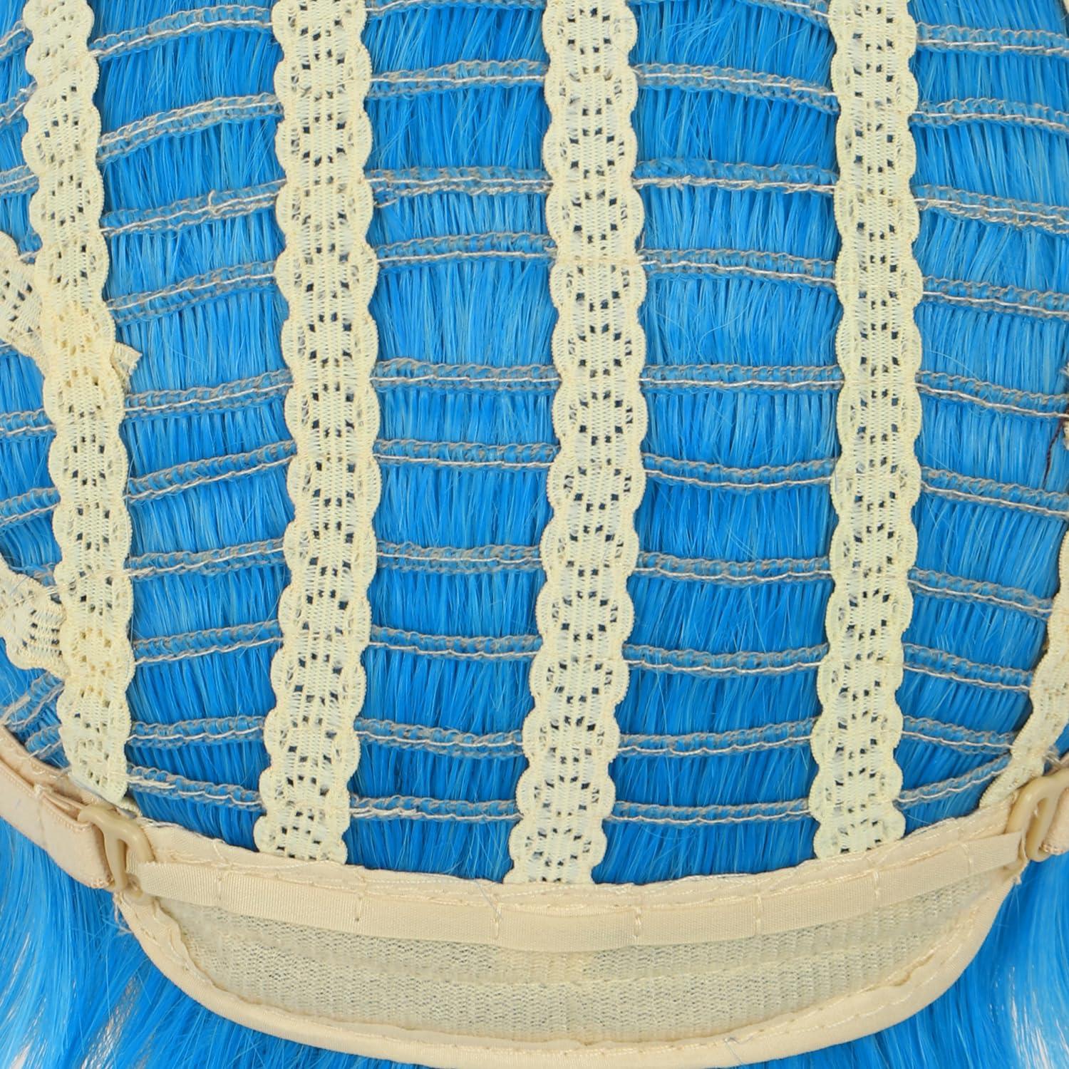 imagekarlery Women Adult Short Blue Bob Wig Pixie cut Wig Halloween Cosplay Party Costume Wig