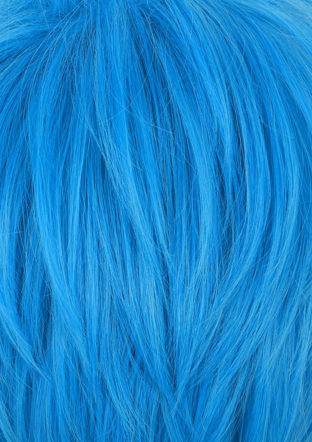 imagekarlery Women Adult Short Blue Bob Wig Pixie cut Wig Halloween Cosplay Party Costume Wig