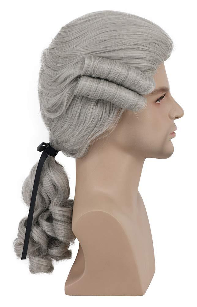 imagekarlery Women and Men Long Wave Black Wig Halloween Costume Wig Anime Cosplay WigGray