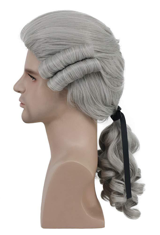 imagekarlery Women and Men Long Wave Black Wig Halloween Costume Wig Anime Cosplay WigGray