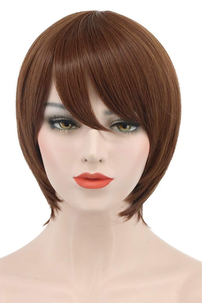 imagekarlery Womens Long Ponytail Brown Wig Lolita Clip In Thick Claw Drawstring Halloween Costume Pigtail Wig Anime Cosplay Wig