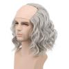 imagekarlery California Colonial Man Short Bob Curly Scientist Bald Wig Halloween Cosplay Anime Costume Party Wig