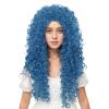 imagekarlery Girls Long Blue Curly Wig Halloween Cosplay Party Costume Wig