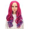 imagekarlery Kids Girls Audrey Wig Long Wave Pink and Purple Cosplay Halloween Costumes Party Wig