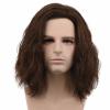imagekarlery Men Fluffy Short Curly Brown Wig Halloween Cosplay Wig Anime Costume Wig 1