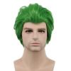 imagekarlery Men Short Straight Green Wig Halloween Cosplay Wig Anime Costume Wig