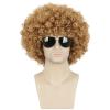 imagekarlery Men Women Afro 70s 80s Short Curly Golden Rocker Party Wig California Halloween Costume Cosplay Wig