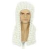 imagekarlery Men Women Long Curly White Big Wig Judge Colonial Funny Wig for Halloween Costume Cosplay Party
