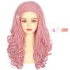 imagekarlery Women Adult Long Pink Wave Wig with Barrette Halloween Cosplay Party Costume Wig
