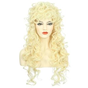 karlery Women’s Long Wave Red Hair Halloween Cosplay Wig Anime Costume Party Wig(Blonde)