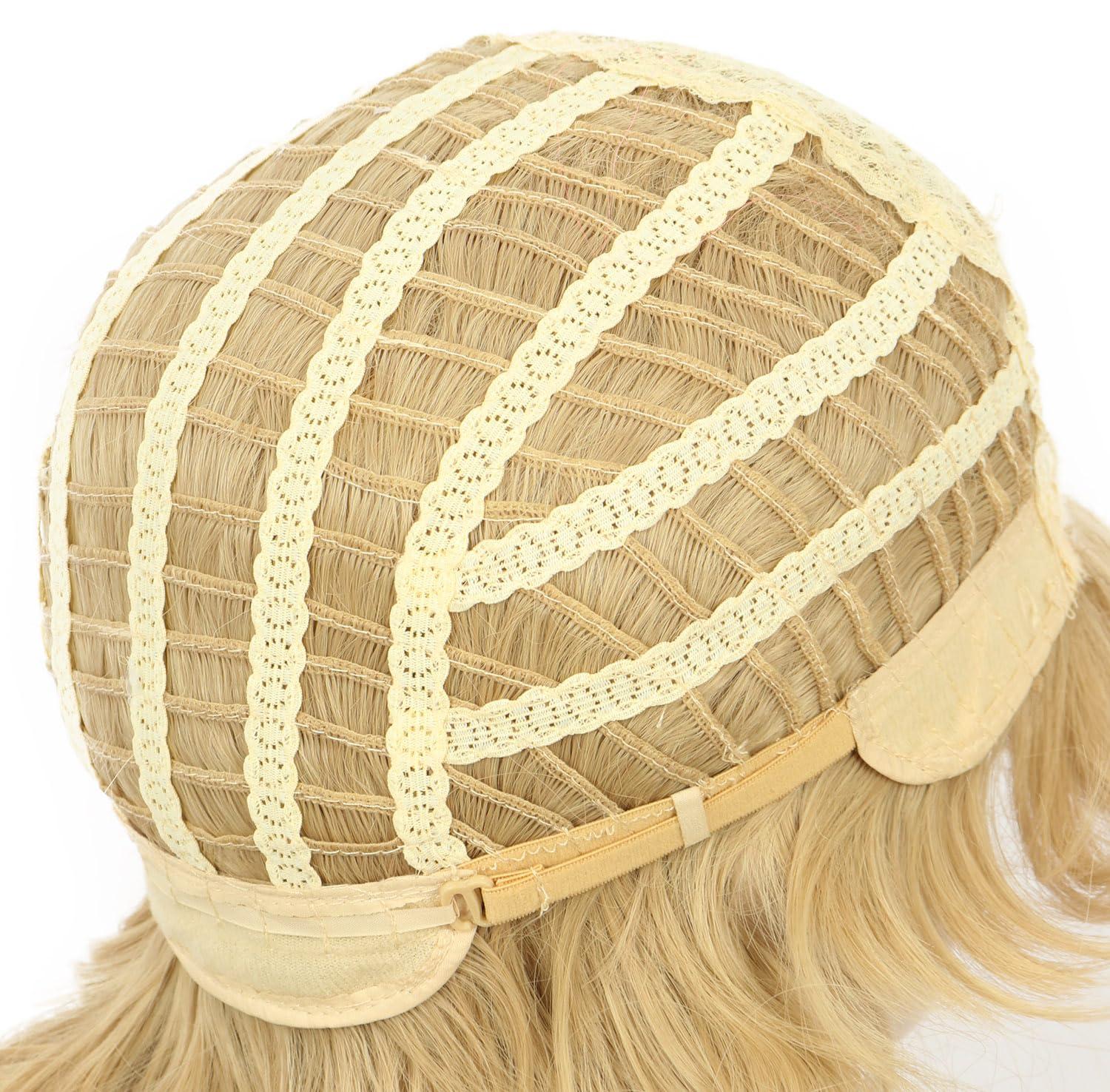 imagekarlery Men Women Long Curly Dark Brown 70s 80s Heavy Metal Rocker Mullet Wig Costume Anime WigBlonde