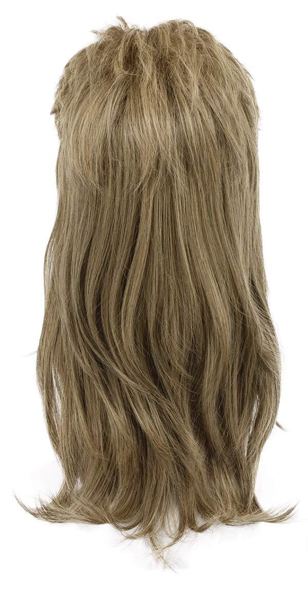 imagekarlery Men Women Long Wavy Light Brown Mullet Wig 70s 80s Punk Rocker Wig for Halloween Costume Cosplay Party