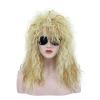 imagekarlery 70s 80s Metal Rocker Mullet Wig Mens Womens Long Curly Blonde Party Costume Anime Wig