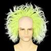 imagekarlery Male Men Women Unisex Short Curly Light Green Wig Bald Old Man Funny Crazy Heat Resistant Synthetic Fiber Fluffy Cosplay Halloween Costume Party WigGreen