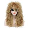 imagekarlery Men Women Long Curly Orange Mix Blonde 70s Heavy Metal Rocker Mullet Wig 80s Costume Anime Wig