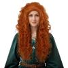 imagekarlery Women Fluffy Long Curly Orange Ginger Wig Princess Cosplay Wig for Halloween Anime Costume Party