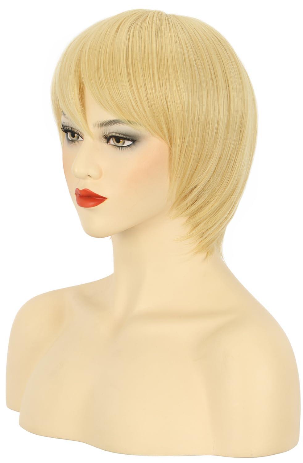 imagekarlery Womens Long Ponytail Blonde Wig Lolita Clip In Thick Claw Drawstring Halloween Costume Pigtail Wig Anime Cosplay Wig