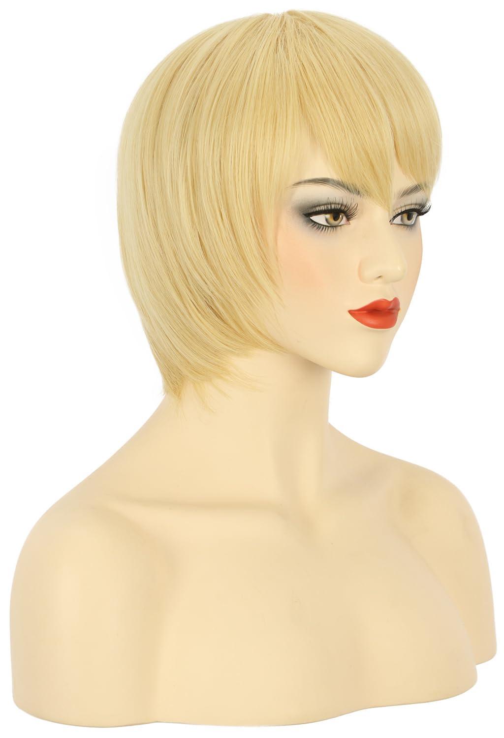 imagekarlery Womens Long Ponytail Blonde Wig Lolita Clip In Thick Claw Drawstring Halloween Costume Pigtail Wig Anime Cosplay Wig