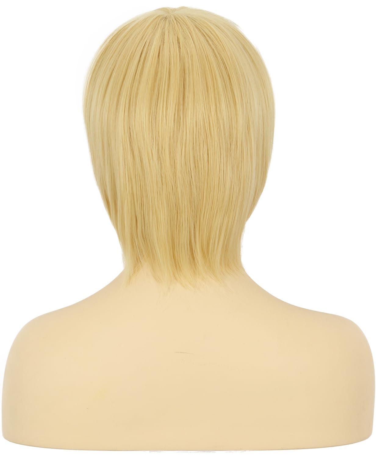 imagekarlery Womens Long Ponytail Blonde Wig Lolita Clip In Thick Claw Drawstring Halloween Costume Pigtail Wig Anime Cosplay Wig