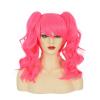 imageKarlery Womens Long Ponytail Hot Pink Wig Lolita Clip In Thick Claw Drawstring Halloween Costume Pigtail Wig Anime Cosplay