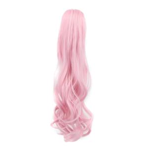 karlery Curly Clip In Thick Claw Drawstring Ponytail Extension Multi-colored Hair Pony Tail Hair Extension (Pink)(Pink)