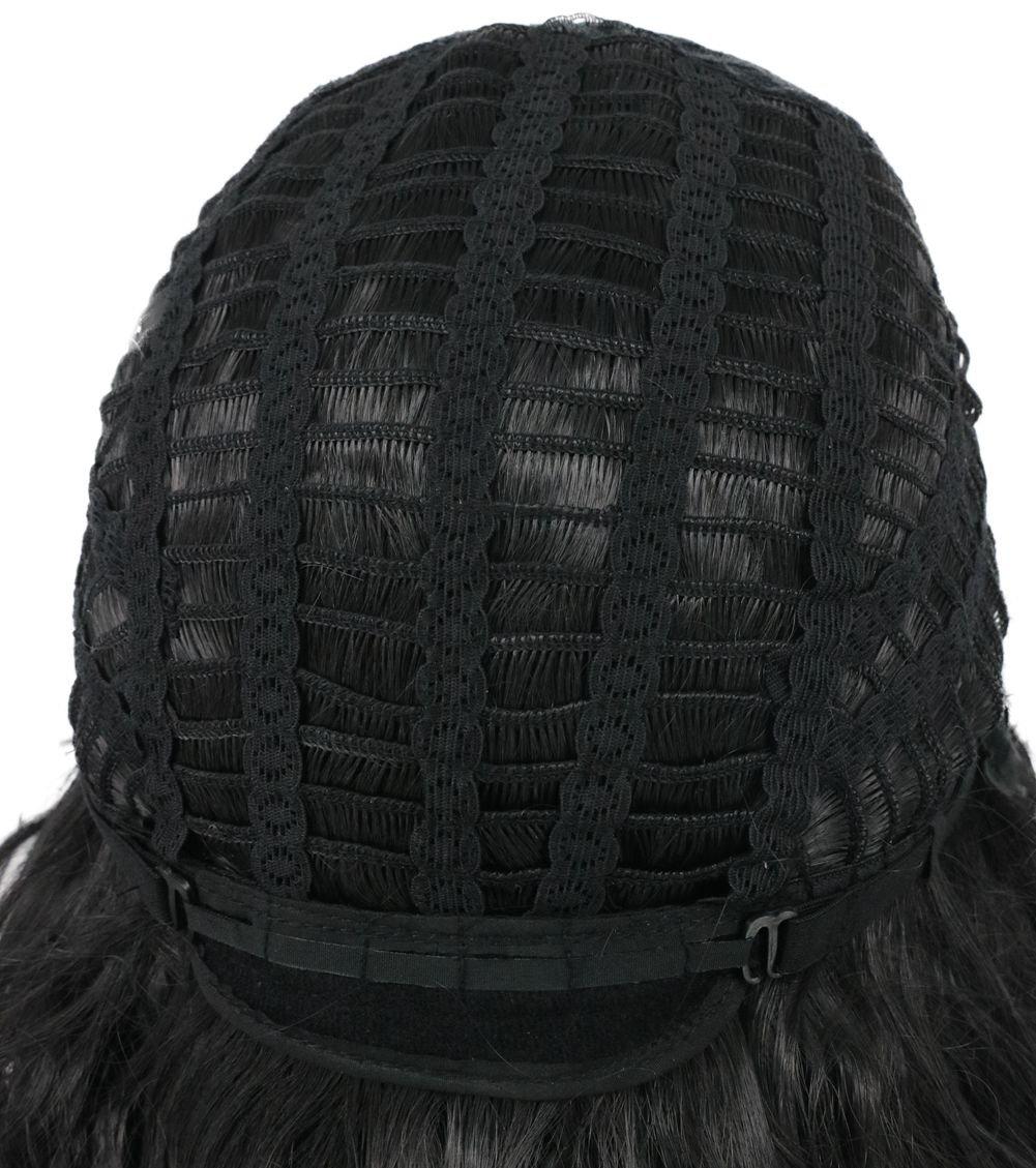 imagekarlery Adult Men Brown Short Fluffy Curly Wig Halloween Cosplay Wig Anime Costume Party WigBlack