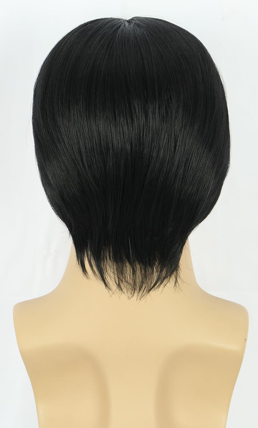 imagekarlery Men Short Black Mustache Wig 70s 80s Theme Party Halloween Cosplay Costume WigBlack