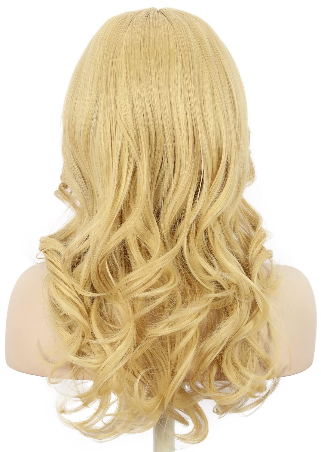 image:imagekarlery Women 70s Feathered Wig Long Light Blonde Wave Disco Wig Vintage Costume Wig for Party Fashion AccessoryBlonde