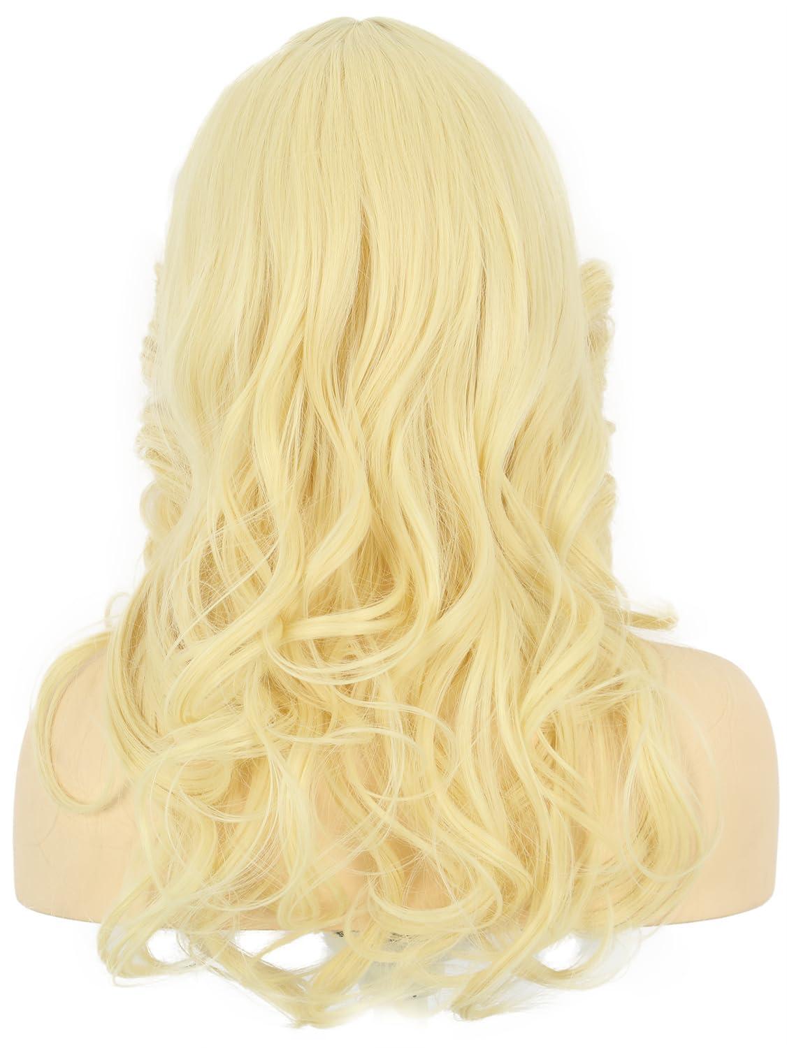 image:imagekarlery Women 70s Feathered Wig Long Light Blonde Wave Disco Wig Vintage Costume Wig for Party Fashion AccessoryLight Blonde