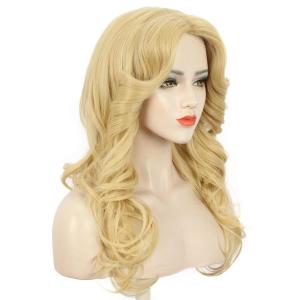 karlery Women 70s Feathered Wig Long Light Blonde Wave Disco Wig Vintage Costume Wig for Party Fashion Accessory(Blonde)
