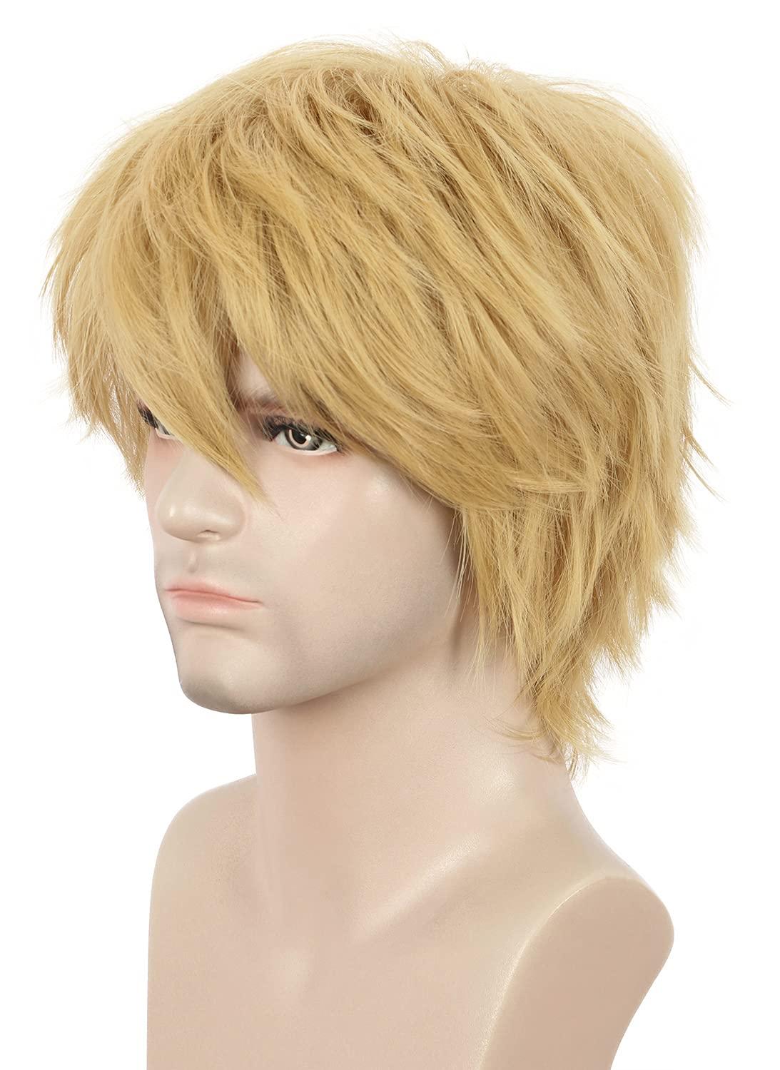 image:imagekarlery Adult Short Blonde Wig with Bangs Halloween Cosplay Costume Party Wig