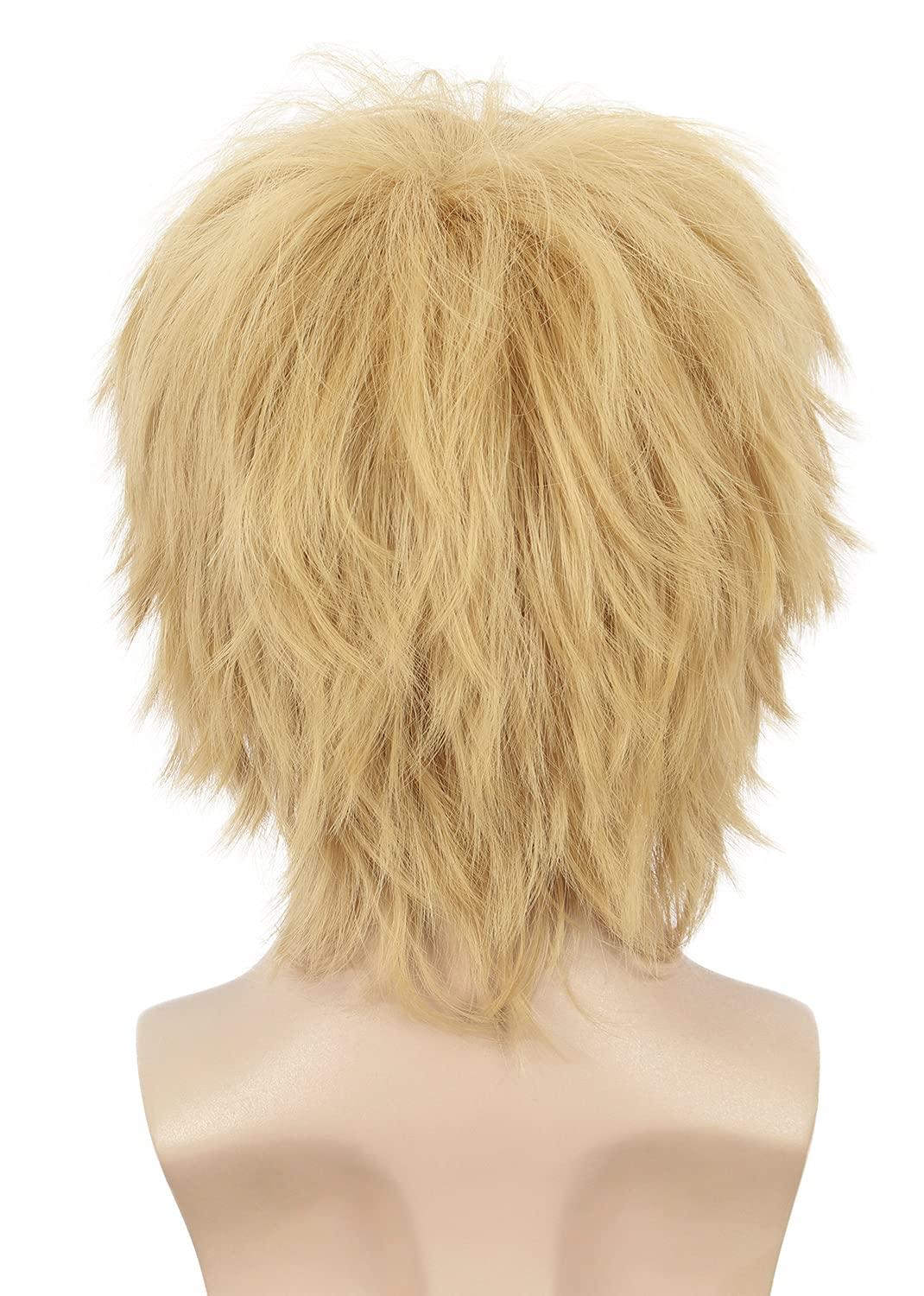 image:imagekarlery Adult Short Blonde Wig with Bangs Halloween Cosplay Costume Party Wig