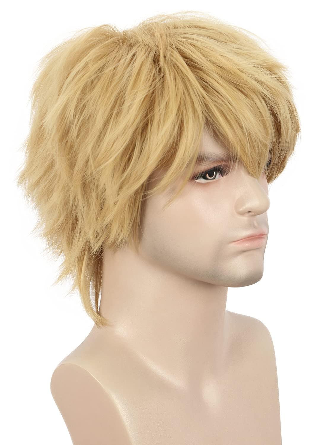 image:imagekarlery Adult Short Blonde Wig with Bangs Halloween Cosplay Costume Party Wig
