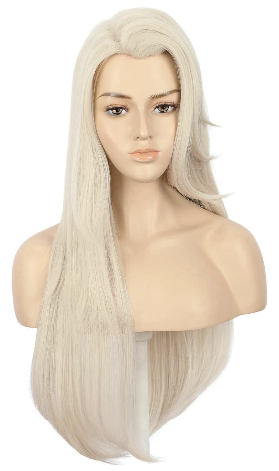 image:imagekarlery Adult Women Long Wavy Blonde Princess Wig Halloween Cosplay Wig Costume Anime Party Wig