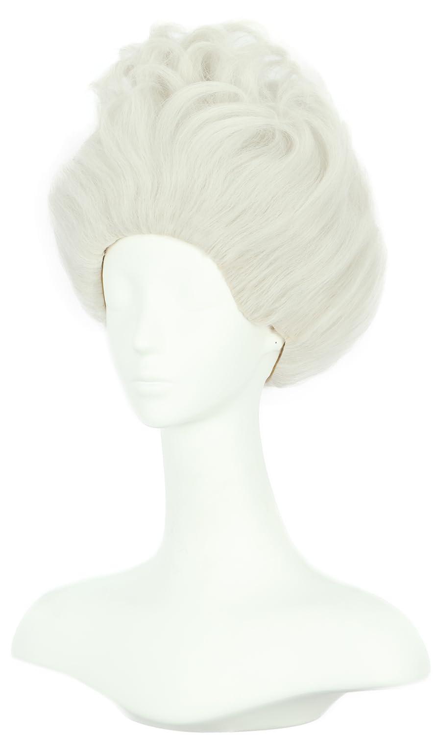 image:imagekarlery Women Adult Short White Undersea Witch Wig Enchanted Anime Wig for Halloween Cosplay Costume Party
