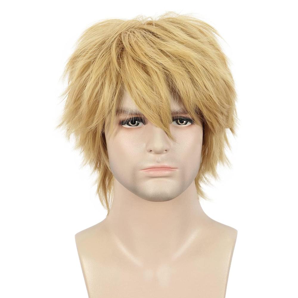 image:imagekarlery Adult Short Blonde Wig with Bangs Halloween Cosplay Costume Party Wig