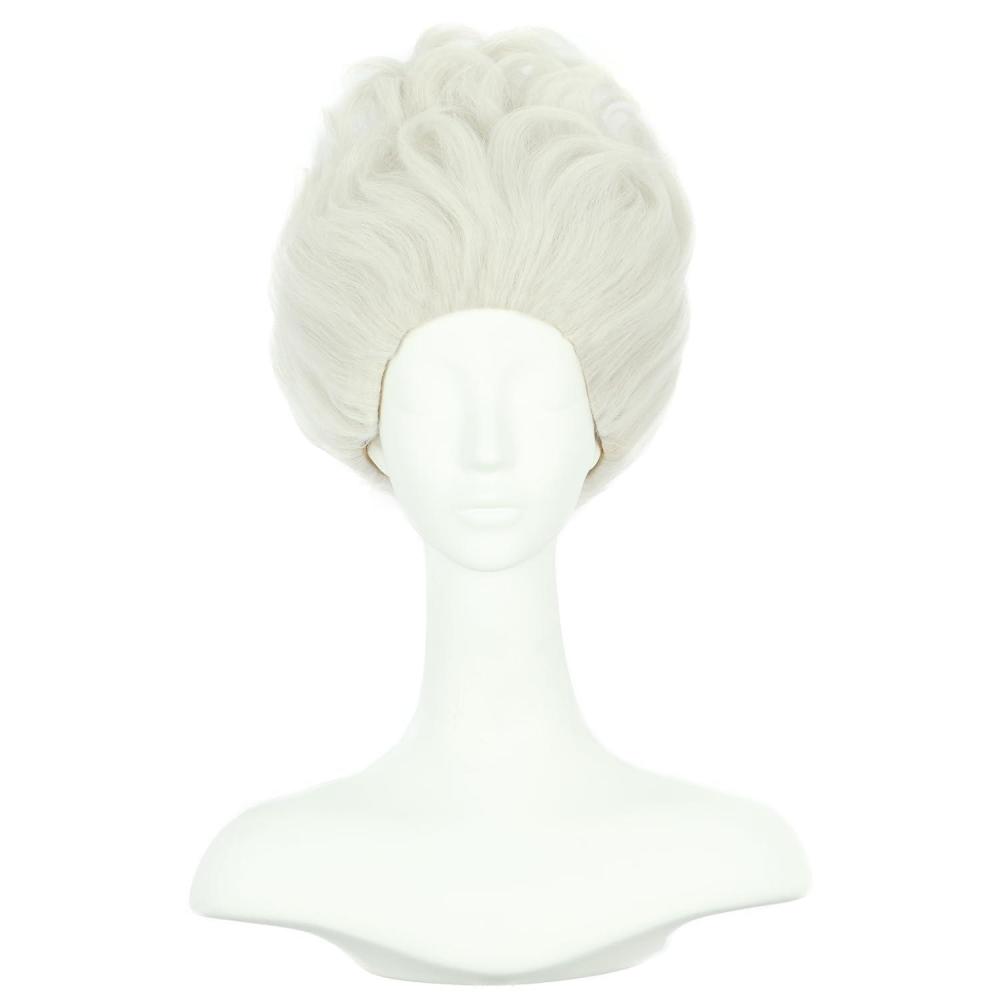 image:imagekarlery Women Adult Short White Undersea Witch Wig Enchanted Anime Wig for Halloween Cosplay Costume Party