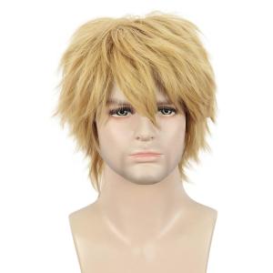 karlery Adult Short Blonde Wig with Bangs Halloween Cosplay Costume Party Wig
