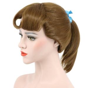 karlery Women’s Short Wave Braided Brown Ponytail Wig Anime Party Cosplay Halloween Wig